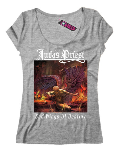 Remera Mujer Judas Priest Sad Wings Of Destiny T817 Premium