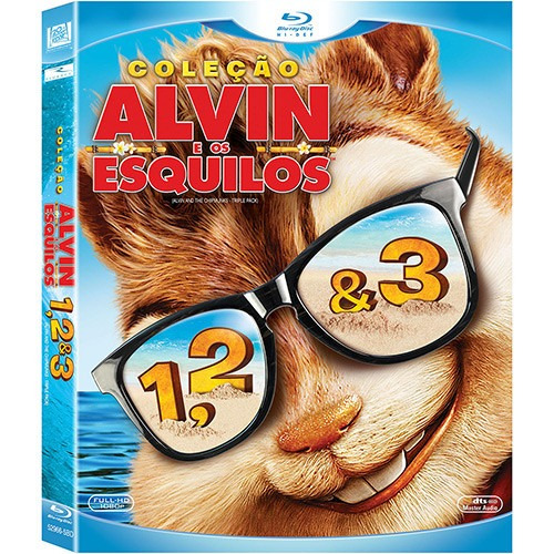 Box Blu-ray : Alvin E Os Esquilos Trilogia 3 Discos Dublados