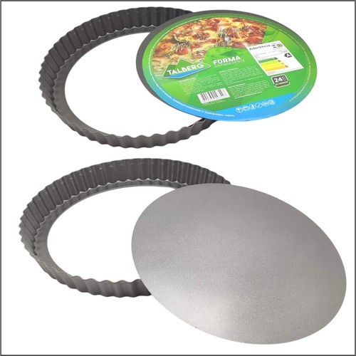 Imagem 4 de 7 de Forma Crespa Fundo Removivel Antiaderente Tortas Doces 24cm