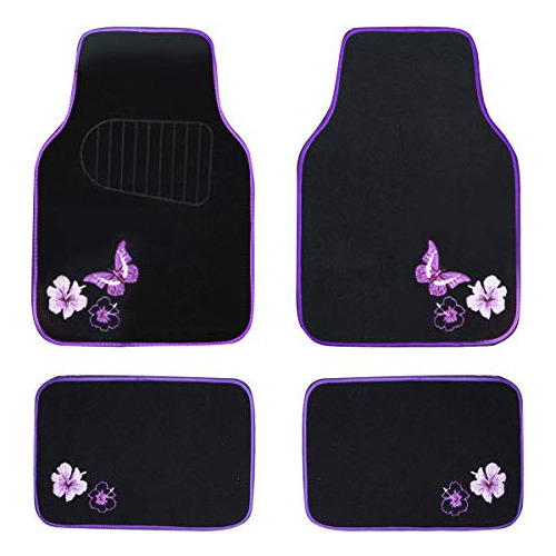 Universal Fit Embroidery Butterfly And Flower Car Floor...