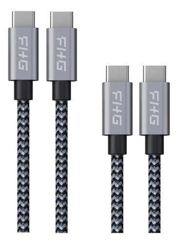 Fhg Paquete De 2 Cables Usb C 3.1 Gen 1 De 6 Pies, Soporta C