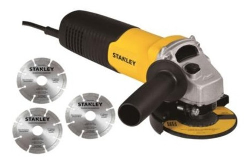 Esmeril Angular 4 1/2  700w + 3 Discos Stanley