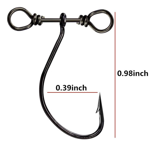 Yatrouys 30pcs/pack Drop Shot Ganchos En Línea Drop Shot Rig