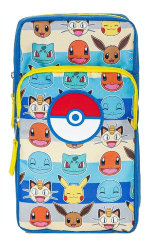 Mochila Bandolera Pokemon Cuerpo Cruzado Niños 3-7 Años *sk Color Azul