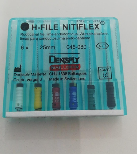 Dentsply Limas H File 25mm Niti-flex 045-080 Endodoncia