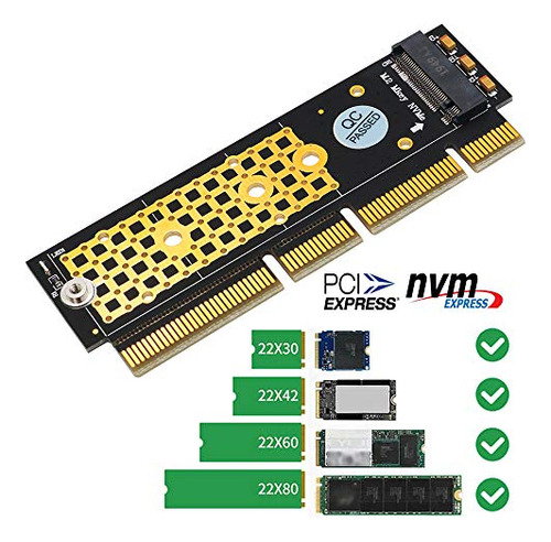 Adaptador M.2 Ngff Nvme Ssd A Pcie 3.0 X16/x8/x4 Con