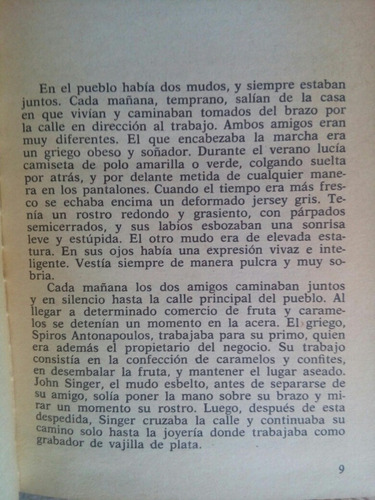 El Corazón Es Un Cazador Solitario. Carson Mccullers.