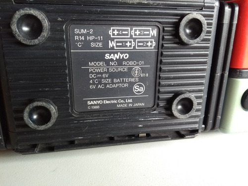 Antiguo Reproductor Cassette Sanyo 1988 Robo-01 Colección (Usado)