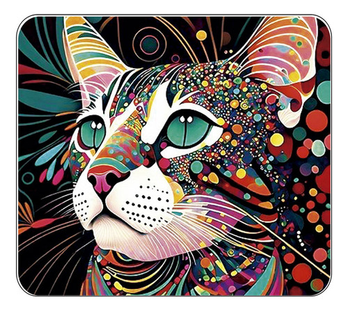 Mouse Pad Gatos Gatito Colores Varios Personalizado 1443