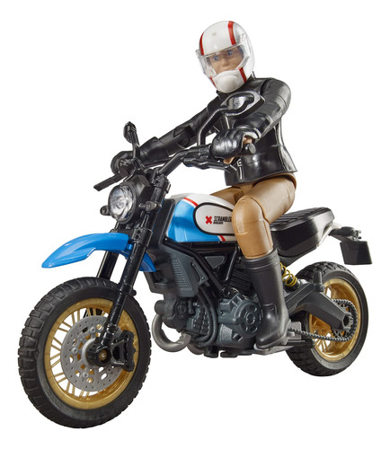 Motocicleta Scrambler Desert Sled Figura Y Accesorios Para