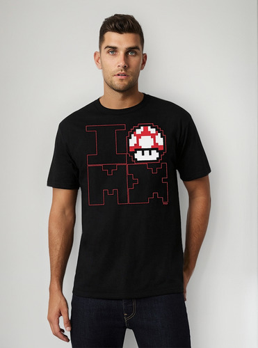 Pxld I Grow Up Mx - Playera Mario Bros Pixel Art Nintendo -