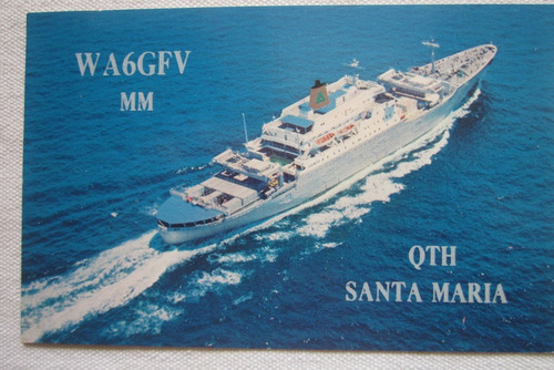 Antigua Postal Barco Delta Lines Cruises Qsl Radio Aficionad