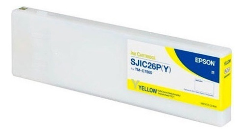 Cartucho Epson Tm-c7500 Sjic26p Amarillo 294ml C33s02061 /vc