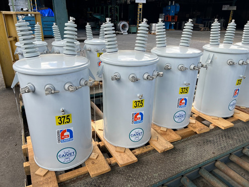 Transformador Monofasico De 37,5kva 13.800v/240-120v Caivet