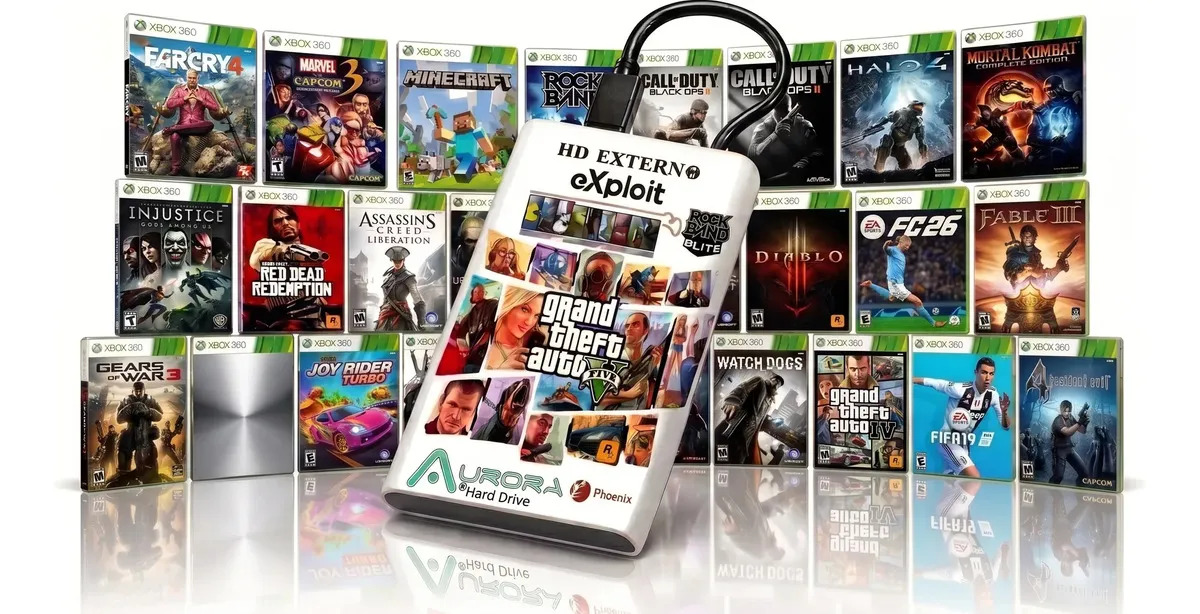 Hd 500gb Externo Xbox 360 70 Games