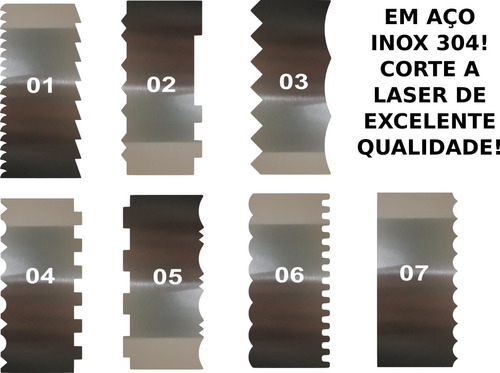 Imagem 1 de 9 de Kit Espátulas De Bolo 7 Uni 14 Modelos Diferentes Em Inox