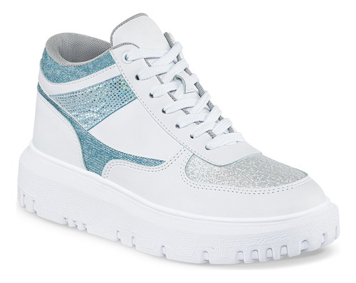      Tenis Sayuri Blanco-azul Para Mujer Croydon