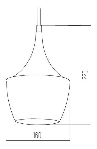 Imagen 2 de 3 de Colgante Negro Mate Lampa Leuk 16 Cms Aluminio E27