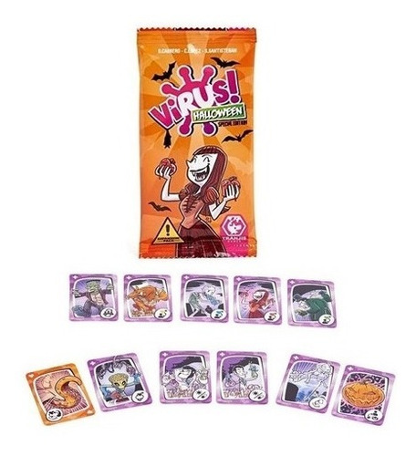 Imagen 2 de 2 de Juego De Cartas Virus! Halloween El Dragón Azul Expansión