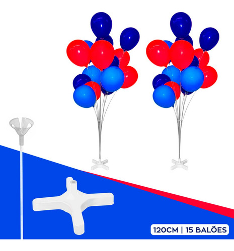 Suporte De Chão Para Balões 120cm Com 15 Hastes 2und