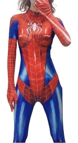 Spiderman Mono Halloween Cosplay Rojo Azul Disfraz 