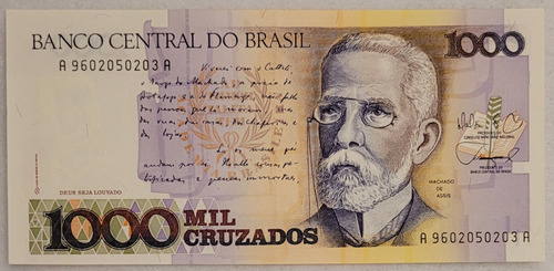 C194 Nota Antiga 1.000 Mil Cruzados/ Machado De Assis
