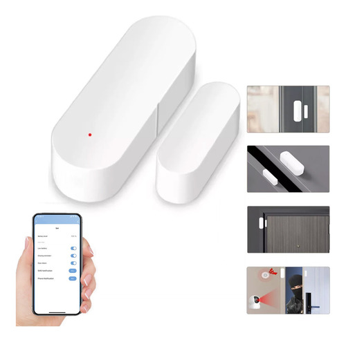 Sensor Inteligente Wifi Con Alarma Seguridad Para Puertas