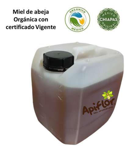Miel De Abeja Orgánica Del Estado De Chiapas Galón 5.6 Kg