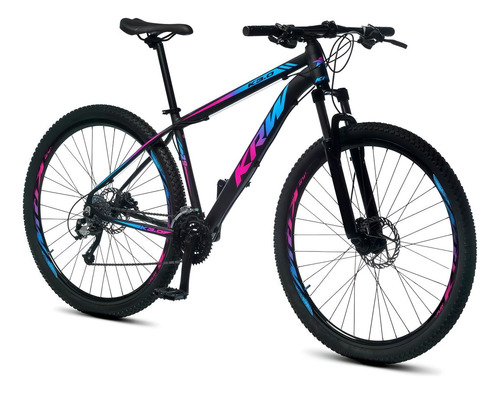 Bicicleta Aro 29 Krw Alumínio 24 Vel Freio Hidráulico X43 Cor Preto