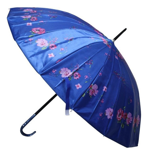 Paraguas Plegable 16 Varillas 79cm Colores Automático Color Violeta