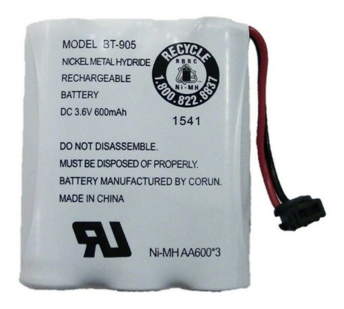 Bateria Telefono Inhalambrico Uniden Bt-905 Vdc 3.6v/600mah