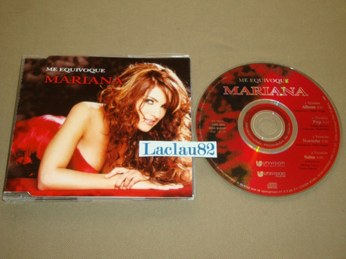 Mariana Me Equivoque 2004 Univision Cd Promo Single 