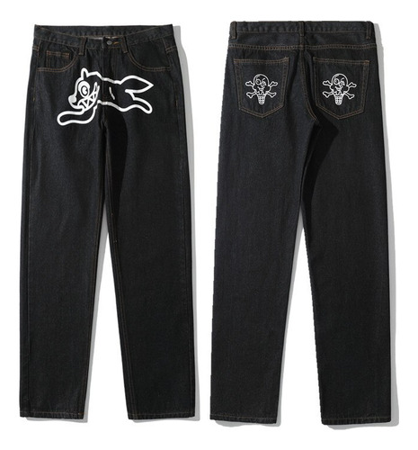 Pantalones Vaqueros Holgados De Hip Hop Para Hombre Con Esta