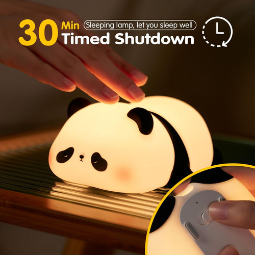- Luz Nocturna Panda Kids, Luz Táctil De Silicona For Bebés
