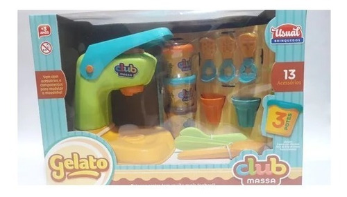 Imagem 4 de 10 de Kit Massinha De Modelar Gelato Club Massa C/ Maquina - Usual