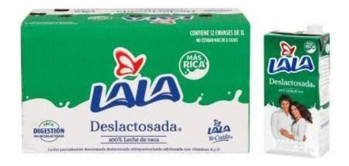 Leche Lala Deslactosada Caja Con 12 Envases De 1 Litro C/u