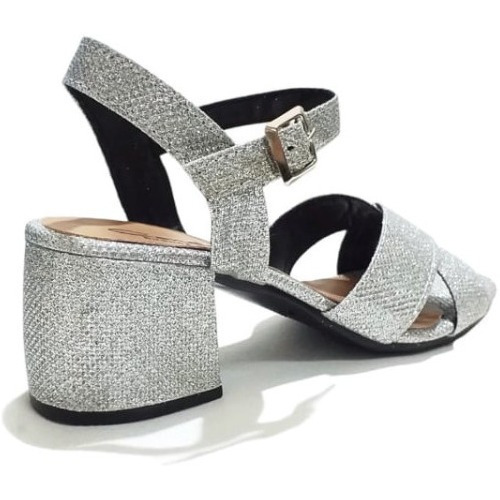 Imagen 3 de 4 de Sandalias Alma Glitter Plata
