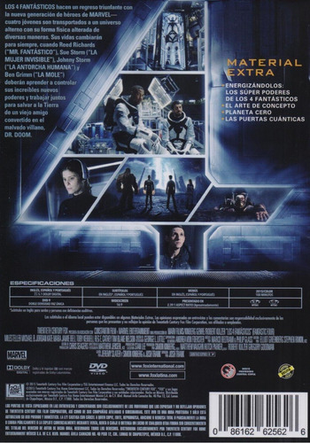 Los 4 Cuatro Fantasticos 2015 Marvel Pelicula Dvd