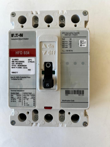 Hfd3015 Eaton Interruptor De Caja Moldeada