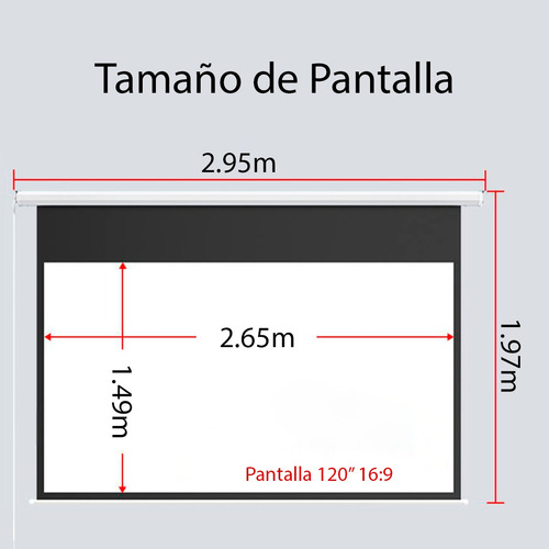 Pantalla Para Proyector Ecran Manual 120 Pulgadas H120m