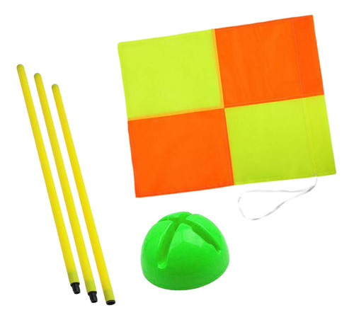 Bandera De Fútbol, Bandera De Campo De Fútbol Y Base Verde D
