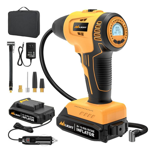 Nilight Sem Fio Inflador De Pneu Compressor De Ar Fonte De A
