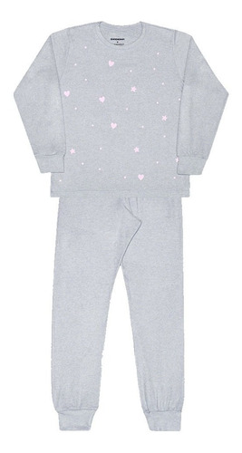 Pijama Infantil Dedeka Melange Feminino Toque Super Macio