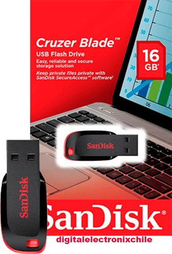 Pack 2 Unidades Pendrive 16gb Sandisk Usb Cruzer Blade/cle 