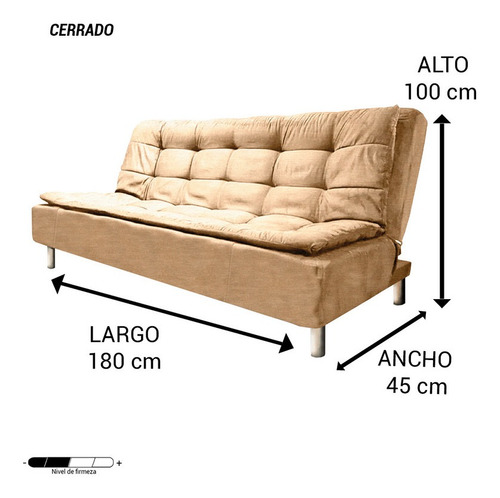 Sofa Cama Ranger Haspe Beige 1pz Pieza Sala Sofa Sillon