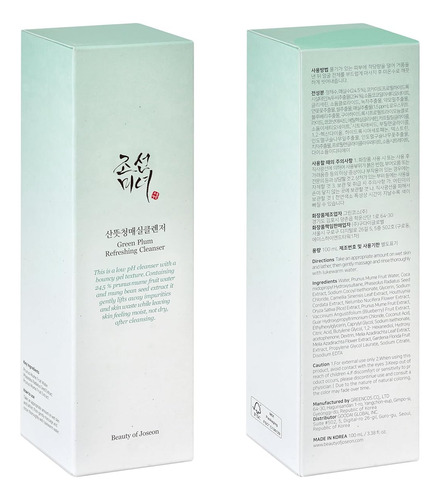 Beauty Of Joseon Green Plum Gel Limpiador Refrescante Tip...