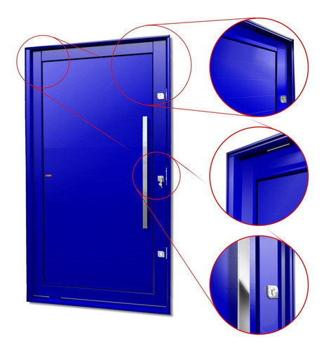 Porta Pivotante Lambril Com Puxador Lado Direito Elite Wt