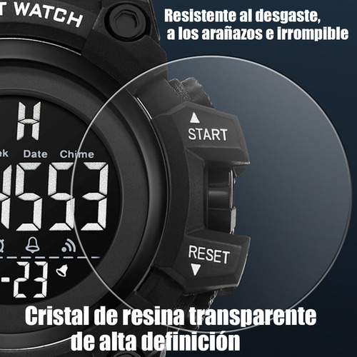 Reloj Hombre Resistenteagua Con,hora,fecha,alarma,cronómetro