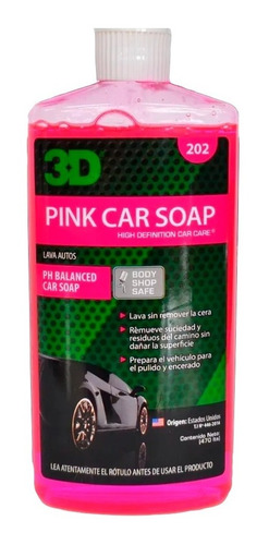 Imagen 1 de 8 de 3d Pink Car Soap - Shampoo Ph Neutro Foam Lance - Allshine