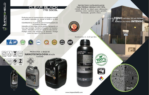 Imagen 8 de 10 de Protector Intensificador Piedras Negras Clear Black 1 Galón
